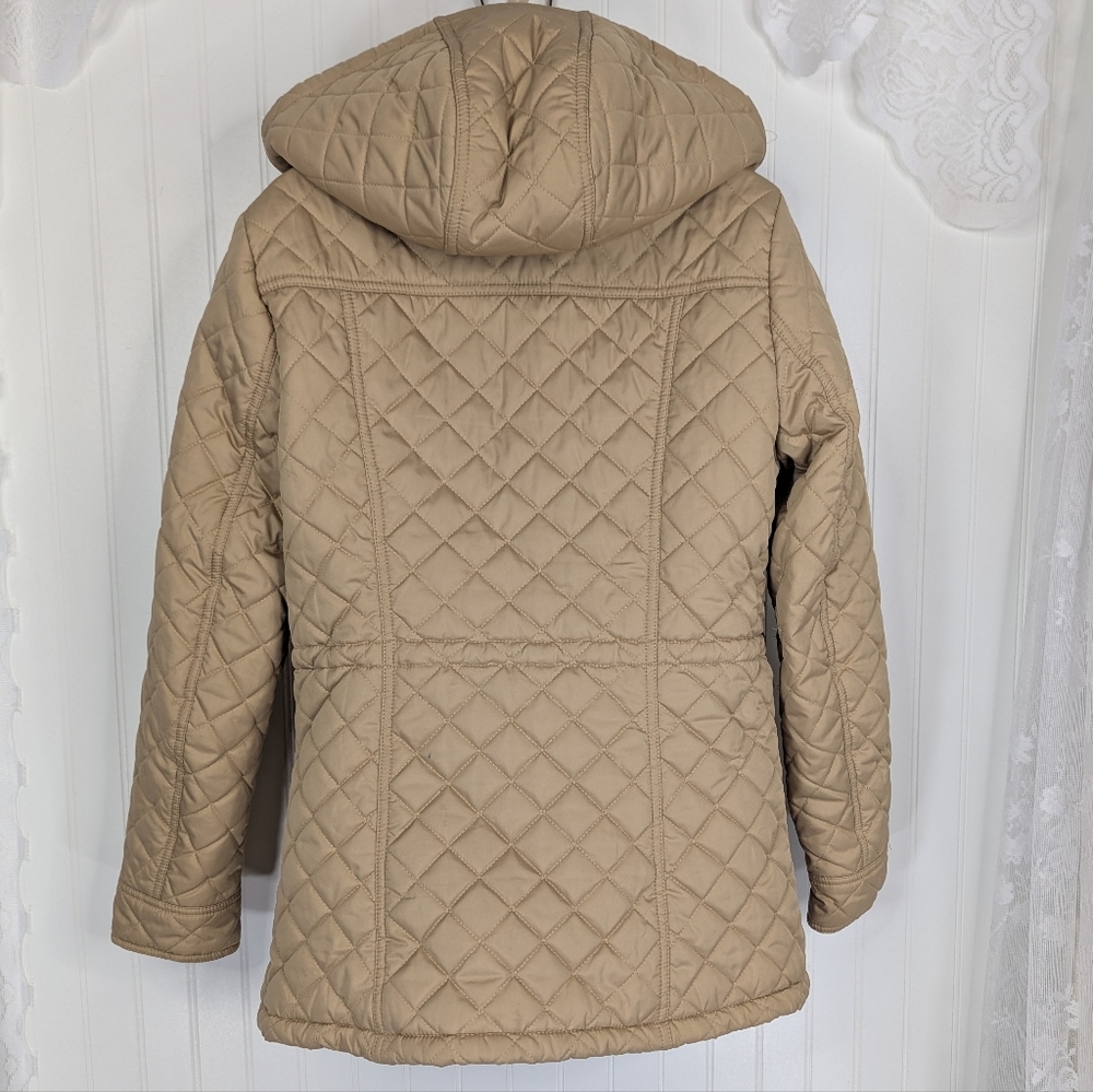 TOMMY HILFIGER Quilted Hooded Cargo Pocket Coat Sz M - Picture 7 of 11